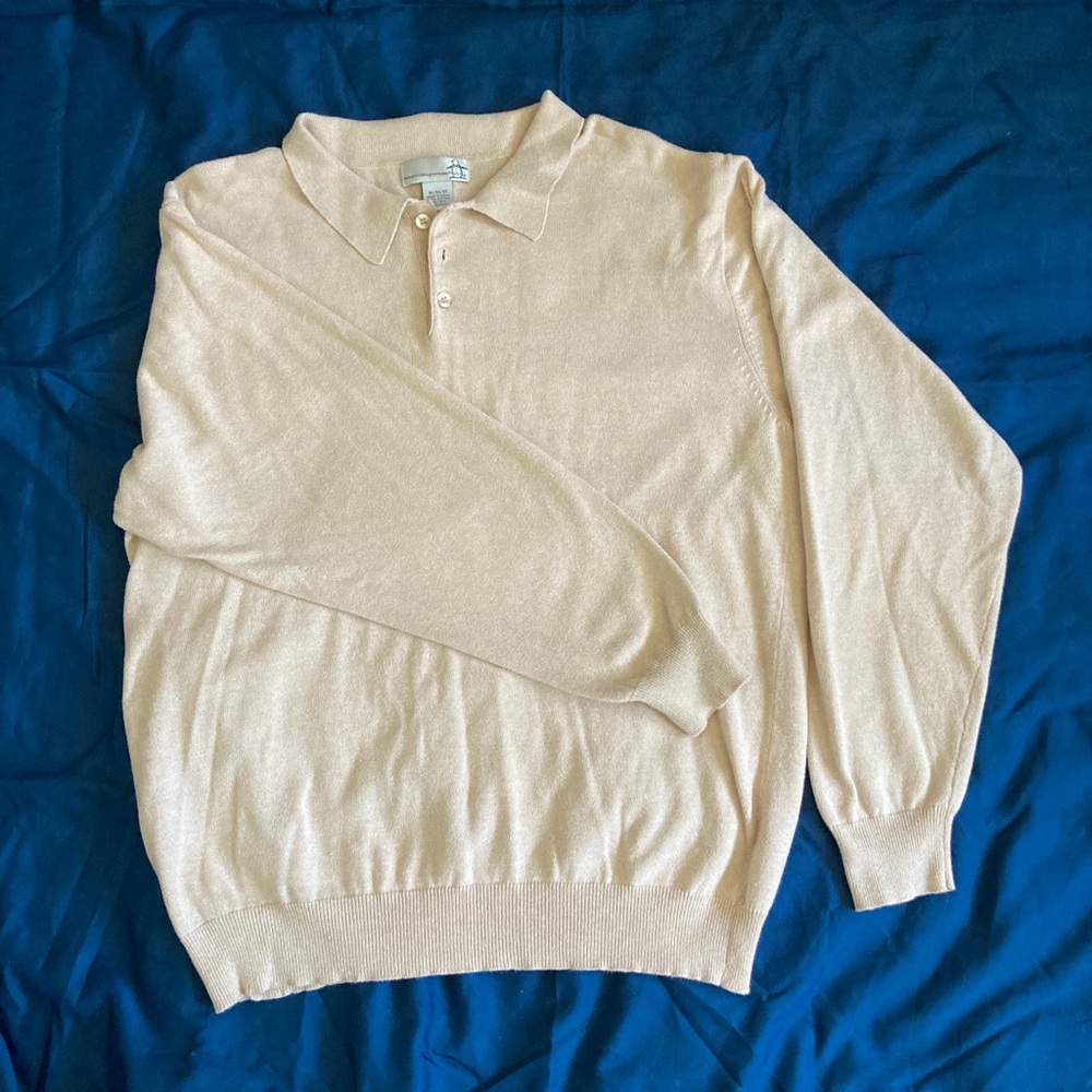 Men’s Sz Med Munsingwear Beige Pullover Sweater